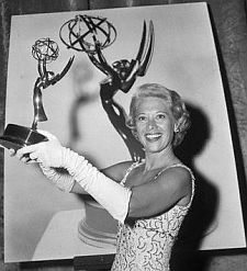 Dinah Shore picking up Emmy award for 'best female singer', March 1956. Dinah Shore picking up Emmy award for 'best female singer', March 1956.