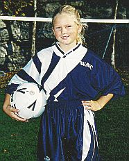 Taylor Swift, giving soccer a try in her middle school years.