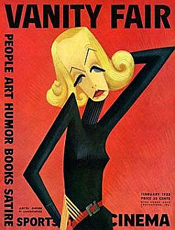 Miguel Covarrubias’ caricature of Greta Garbo appeared on the February 1932 cover of Vanity Fair.