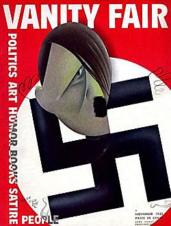 Paolo Garretto casts Adolf Hitler in political cartoon for Vanity Fair’s November 1932 cover.
