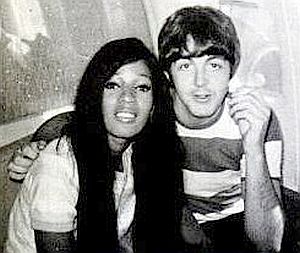 Ronettes’ Estelle Bennett & Paul McCartney, 1960s.