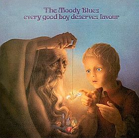 In the summer & fall of 1971, the Moody Blues album, “Every Good Boy Deserves Favour,” rose to No. 1 and No. 2 respectively in the U.K. and the U.S.  It was also a million-seller. Click for Amazon.