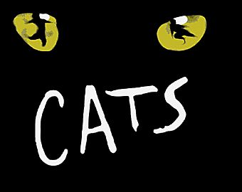 Logo for "Cats" of 1981, one of the longest running stage productions in recent history. Click for original cast recording CD.