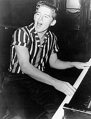 Jerry Lee Lewis, who played a hot piano, appeared 3 times on AB in 1957: Aug 19,  Oct 10, and Nov 4 singing “Great Balls of Fire” and other songs. Click for 'The Very Best of' CD.