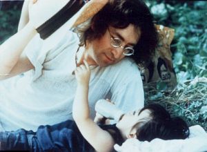 John Lennon with his son Sean in the 1970s.