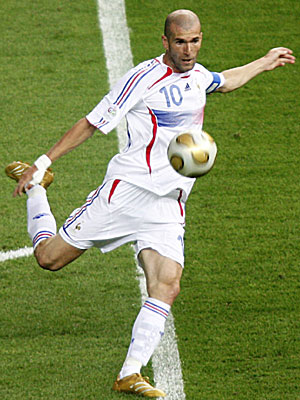 French soccer star Zinedine Zidane is regarded as one of the best to have played World Cup soccer.