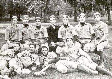 1901 Bucknell University baseball team with Christy Mathewson in the back row, second from right.