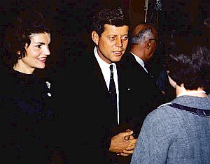 John F. Kennedy and wife Jackie campaigning in Appleton, Wisconsin, March 1960. Photo, Jeff Dean. John F. Kennedy and wife Jackie campaigning in Appleton, Wisconsin, March 1960. Photo, Jeff Dean.