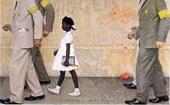Norman Rockwell’s painting of six year-old Ruby Bridges being escorted into a New Orleans school in 1960 was printed inside the January 14, 1964 edition of Look magazine.
