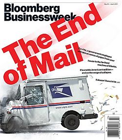 “The End of Mail” cover story illustration, Bloom-berg Business Week, May-June 2011.