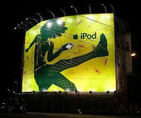 2007: iPod billboard ad at night, Berlin, Germany. 2007: iPod billboard ad at night, Berlin, Germany.