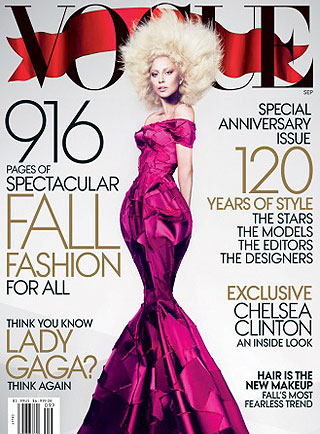 The Newhouse-owned Vogue magazine released its record-breaking, 916-page fall fashion issue in September 2012 with Lady Gaga on the cover.