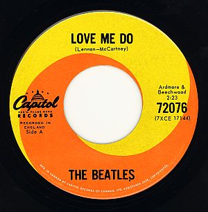 Capitol Records 45 rpm of “Love Me Do” via Canada.