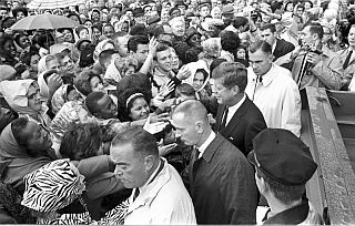 After his Fort Worth speech, JFK plunged into the crowd.