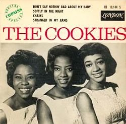 The Cookies of Brooklyn, NY had two Top 40 hits in 1962-63, including “Chains.” Click for CD.
