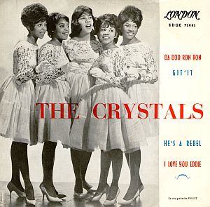 The Crystals of the early 1960s shown on a London Records recording. Click for 'Very Best of' CD.