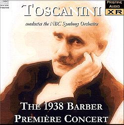 CD cover for the 1938 premiere of Barber’s “Adagio for Strings” by Toscanini.