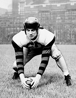 Oct. 27th, 1946: University of Pennsylvania's Chuck Bednarik named Lineman of the Week in Associated Press players poll (AP photo).
