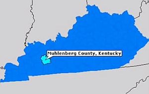 Muhlenberg County in Western KY is mostly flat farmland, distinct from mountainous Eastern KY.