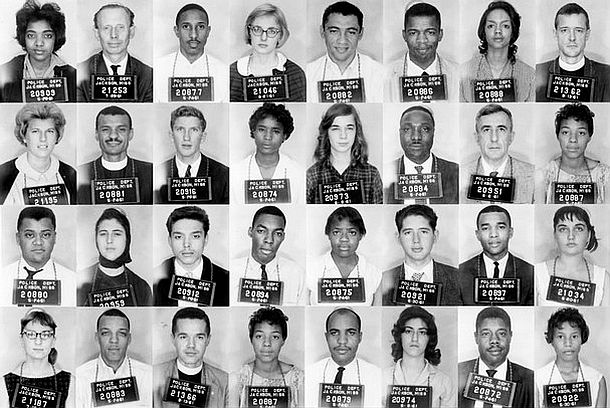 A small cross-section of the 328 Freedom Riders who were arrested in Mississippi during the summer of 1961 – most of whom were processed in Jackson, MS and likely served time in Parchman State Prison for their “crime.”