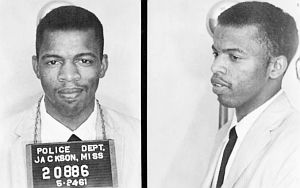 John Lewis, at age 19, was on the first CORE Freedom Ride and had already been arrested in Nashville sit-ins. He later rode to Birmingham, was beaten in Montgomery, and also rode to Jackson, serving time at Parchman. He was chairman of SNCC, spoke at the 1963 March on Washington, and played a key role in the 1965 Selma-to-Montgomery march. Elected to Congress in 1986, Lewis has served his Georgia district for 27 years.