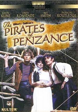 Linda Ronstadt on 2002 DVD cover for “Pirates of Penzance” stage production. Click for DVD.
