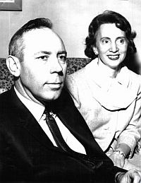 Earlier, 1965 photo of Harry Caudill and his wife, Anne Frye Caudill. - 1965-Harry-Wife-200