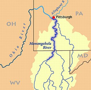 The Monongahela River flows north to Pittsburgh where it joins the Allegheny, then forming the Ohio River. Floreffe, where the tank burst, is about 25 miles south of Pittsburgh.