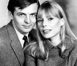 Chuck and Joni Mitchell in a promotional photo for their singing act.
