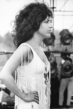 August 1969: Grace Slick at Woodstock.