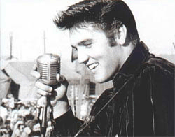 Elvis Presley performing in 1956.