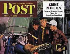 April 7, 1951 edition of "The Saturday Evening Post" headlines a story about the Kefauver Hearings.