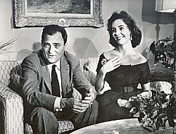 Liz Taylor and husband Mike Todd on 'Person to Person,' April 1957.
