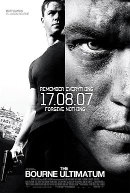 Poster, ‘The Bourne Ultimatum’. Click for DVD.