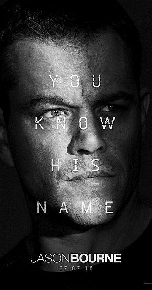 2016 poster for “Jason Bourne” film. Click for DVD.