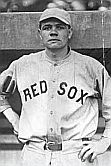 Babe Ruth with the Boston Red Sox, circa 1917-1918.