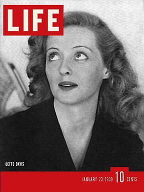 Bette Davis captured by photographer Alfred Eisenstaedt for Life magazine, January 23, 1939. Click for copy.