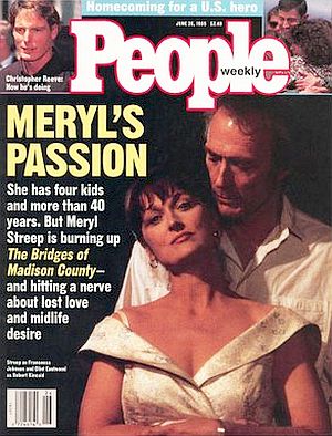 June 1995: "People" magazine cover story on Meryl Streep & "Bridges of Madison County" film.