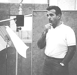 Ernie Ford in Capitol recording session.