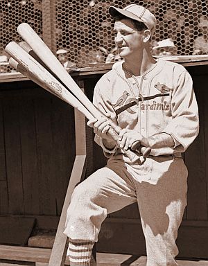 Sammy Baugh during his short-lived baseball career with the St. Louis Cardinals.