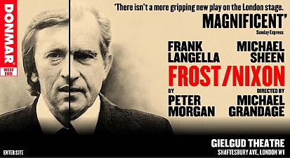 Advertisement for the stage play, ‘Frost/Nixon,’ in London, 2006.