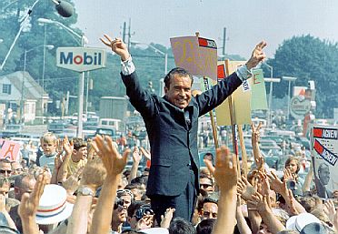 Nixon campaigning in the Philadelphia, PA area, July 1968.