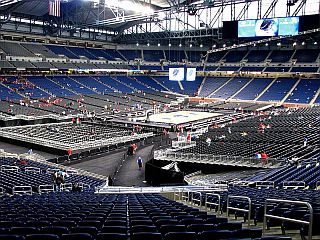 Ford Field in Detroit played host to more than 72,000 fans for the Final Four NCAA basketball games of early April 2009.