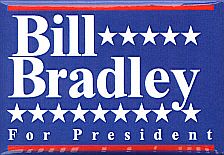 'Bradley for President' campaign button.