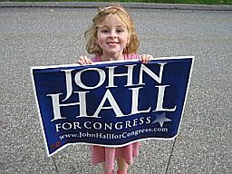 An enthusiastic John Hall supporter.