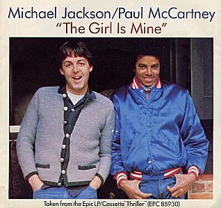 Cover of 1982 single ‘The Girl is Mine,’ featuring a Paul McCartney-Michael Jackson duet.