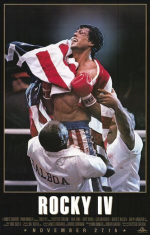 Poster from the film, 'Rocky IV,' 1985. Click for copy.