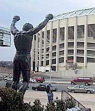 The Rocky statue was moved to Philadelphia’s Spectrum in 1982.