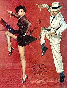 MGM promo photo, Cyd Charisse & Fred Astaire, 'The Band Wagon,' 1953. Click for B&W poster photo.