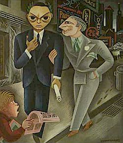 Miguel Covarrubias caricatures of Walter Lippmann & Walter Winchell, ‘Impossible Interviews,’ Vanity Fair, 1930s.